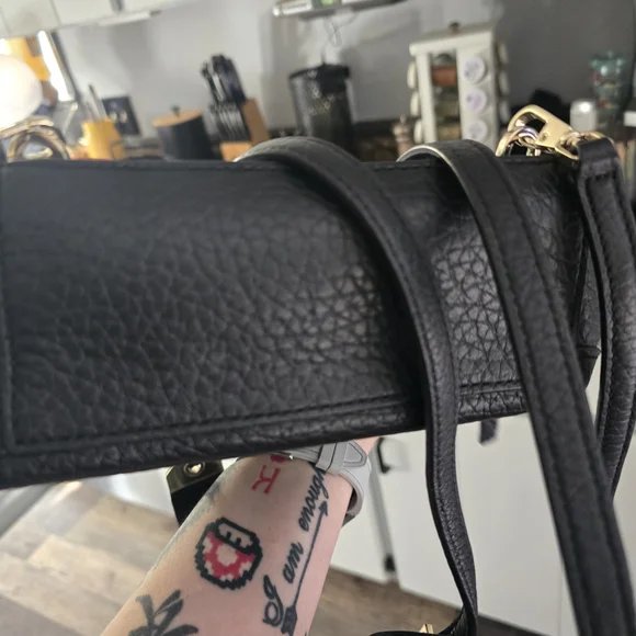Kate Spade Black Leather Backpack with Gold Details - Picture 2 of 5